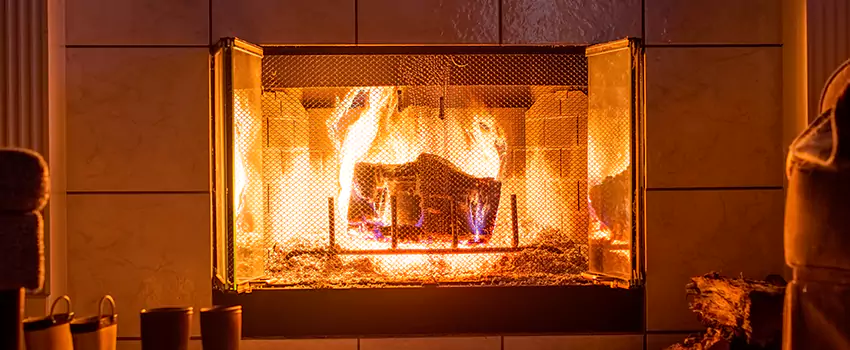 Mendota Hearth Landscape Fireplace Installation in Machesney Park, Illinois